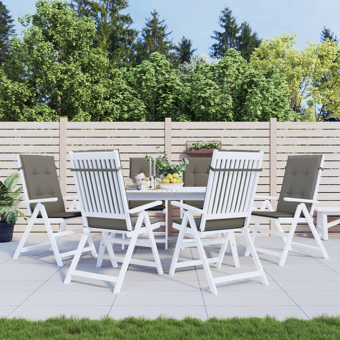 Cuscini Sedia Schiena Alta 6 Grigio Mélange 120x50x4 Tessuto 4002417