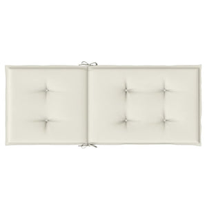 Cuscini Sedia Schiena Alta 4 Crema Mélange 120x50x4 Tessuto