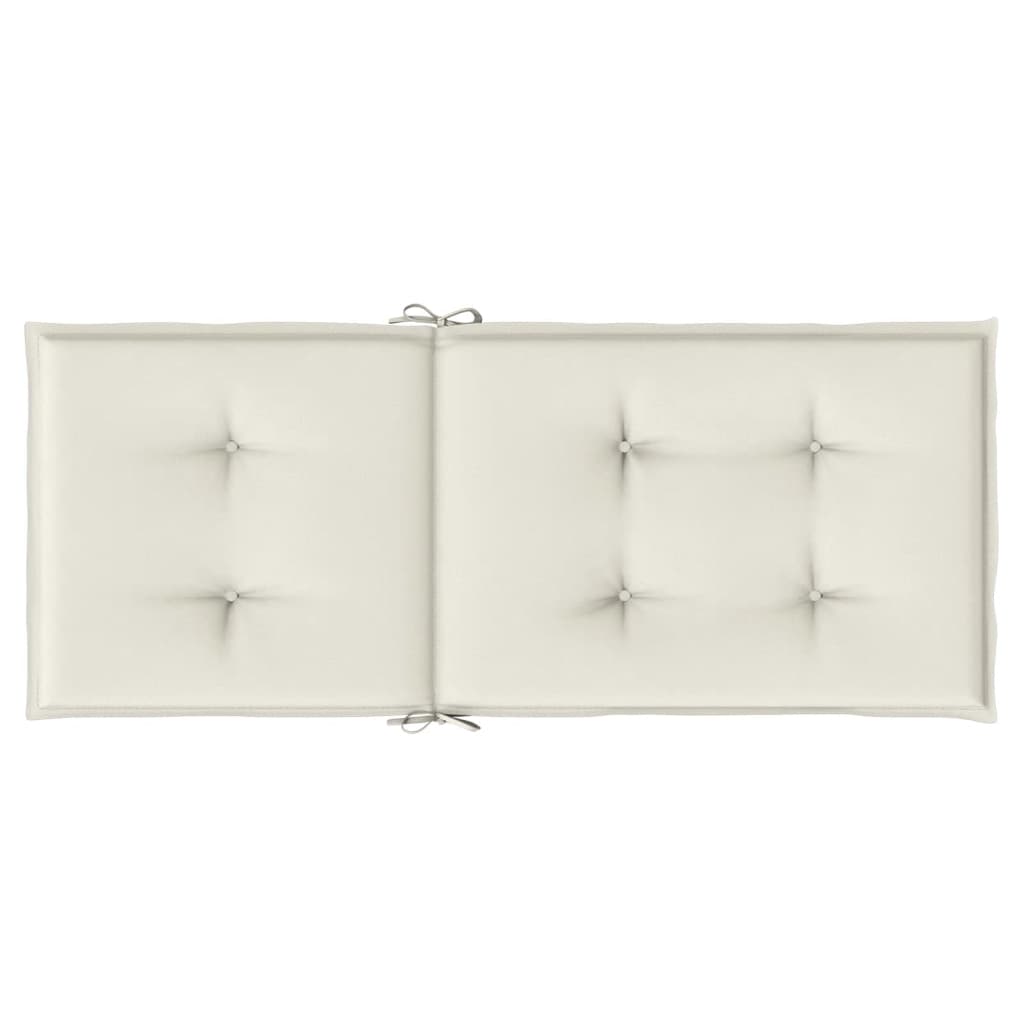 Cuscini Sedia Schiena Alta 4 Crema Mélange 120x50x4 Tessuto 4002419