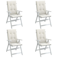 Cuscini Sedia Schiena Alta 4 Crema Mélange 120x50x4 Tessuto 4002419