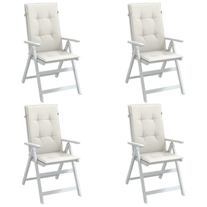 Cuscini Sedia Schiena Alta 4 Crema Mélange 120x50x4 Tessuto 4002419