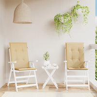 Cuscini Sedia Schiena Alta 2 Beige Mélange 120x50x4 Tessuto 4002421