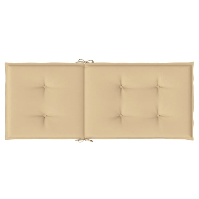 Cuscini Sedia Schiena Alta 4 Beige Mélange 120x50x4 Tessuto
