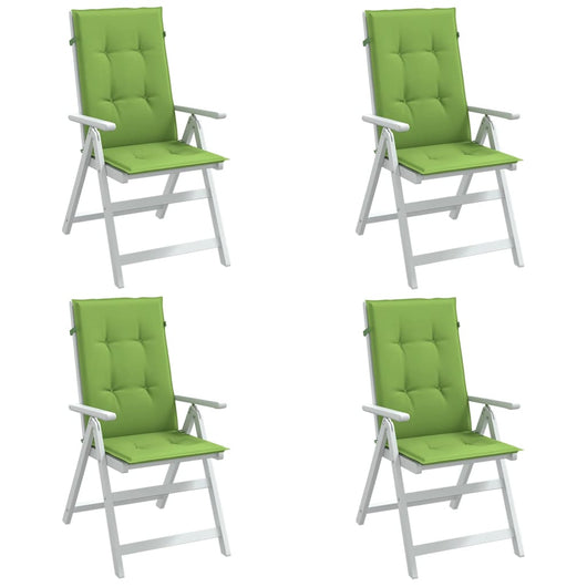 Cuscini Sedia Schiena Alta 4 VerdeMélange 120x50x4 Tessuto 4002428