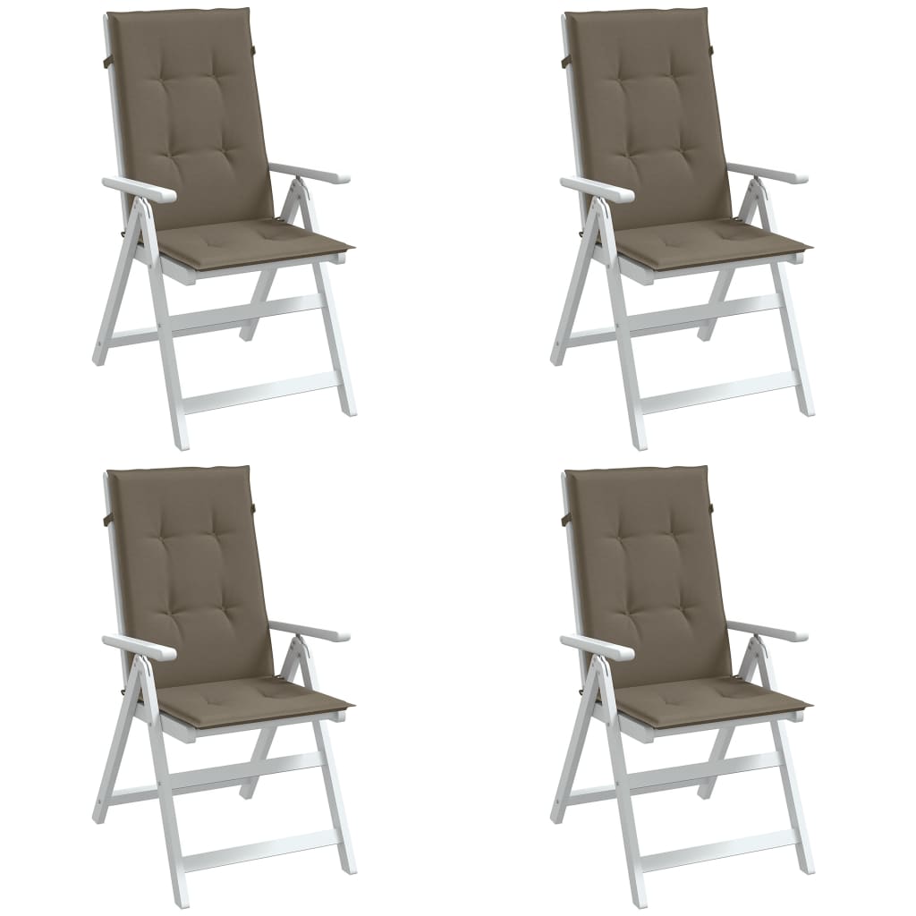 Cuscini Sedia Schiena Alta 4 Tortora Mélange 120x50x4 Tessuto 4002437