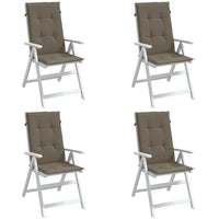 Cuscini Sedia Schiena Alta 4 Tortora Mélange 120x50x4 Tessuto 4002437