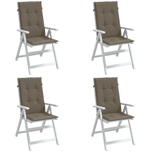 Cuscini Sedia Schiena Alta 4 Tortora Mélange 120x50x4 Tessuto 4002437