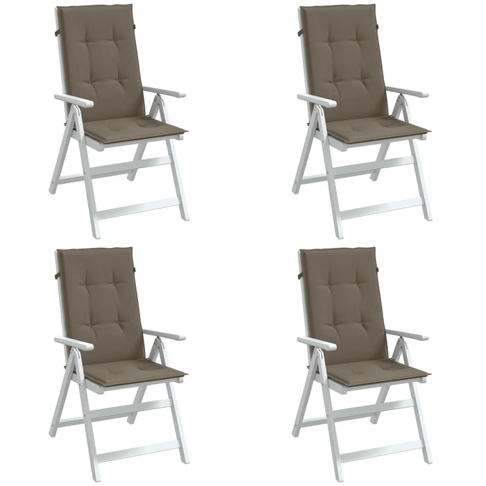 Cuscini Sedia Schiena Alta 4 Tortora Mélange 120x50x4 Tessuto 4002437