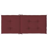 Cuscini Sedia Schiena Alta 4 Rosso Vino Mélange 120x50x4 cm 4002440