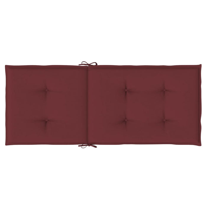 Cuscini Sedia Schiena Alta 4 Rosso Vino Mélange 120x50x4 cm 4002440