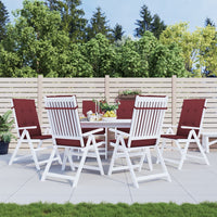 Cuscini Sedia Schiena Alta 2 Rosso Vino Mélange 120x50x4 cm 4002441