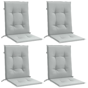 Cuscini Sedia Schiena Bassa 4 pz Grigio Mélange 100x50x4 cm