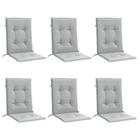 Cuscini Sedia Schiena Bassa 4 pz Grigio Mélange 100x50x4 cm 4002447