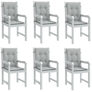 Cuscini Sedia Schiena Bassa 4 pz Grigio Mélange 100x50x4 cm 4002447