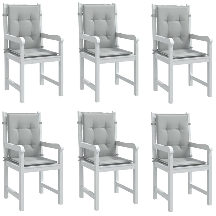 Cuscini Sedia Schiena Bassa 4 pz Grigio Mélange 100x50x4 cm 4002447