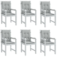 Cuscini Sedia Schiena Bassa 4 pz Grigio Mélange 100x50x4 cm