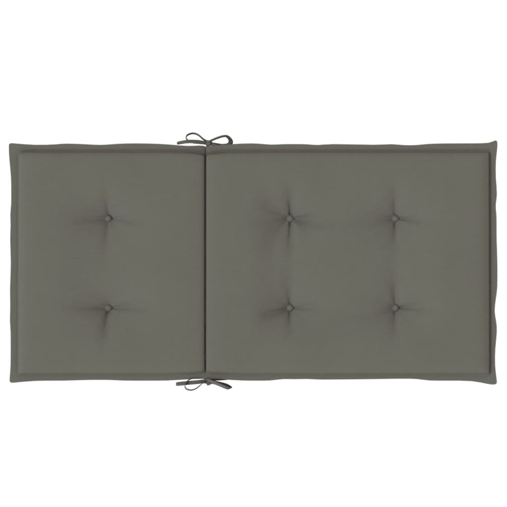 Cuscini Sedia Schiena Bassa 4 pz Grigio Mélange 100x50x4 cm