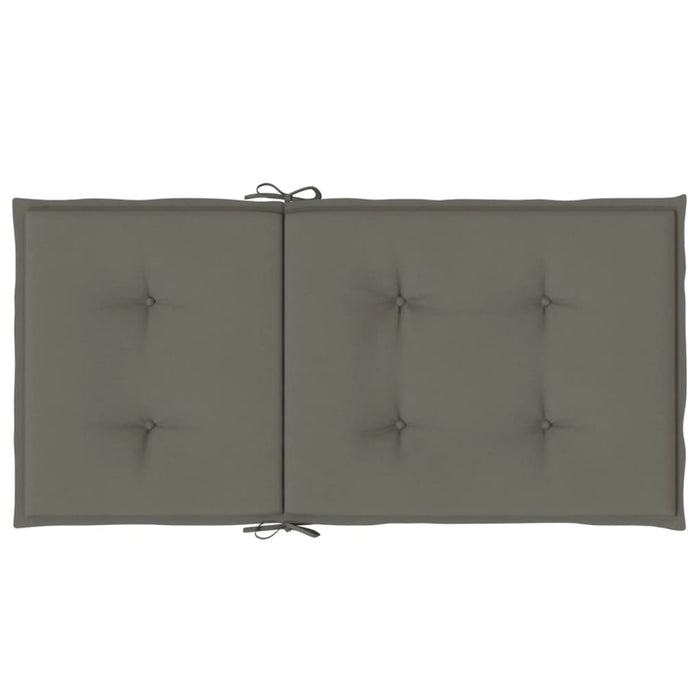 Cuscini Sedia Schiena Bassa 4 pz Grigio Mélange 100x50x4 cm