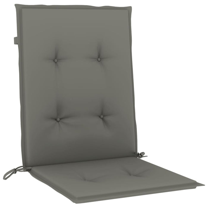 Cuscini Sedia Schiena Bassa 6 pz Grigio Mélange 100x50x4 cm