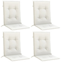 Cuscini Sedia Schiena Bassa 4 pz Crema Mélange 100x50x4 Tessuto 4002452