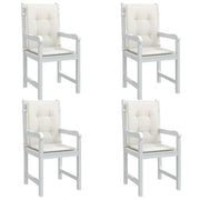 Cuscini Sedia Schiena Bassa 4 pz Crema Mélange 100x50x4 Tessuto