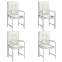 Cuscini Sedia Schiena Bassa 4 pz Crema Mélange 100x50x4 Tessuto