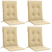 Cuscini Sedia Schiena Bassa 4 pz Beige Mélange 100x50x4 Tessuto