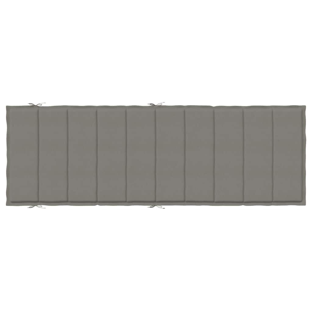 Cuscino per Lettino Prendisole Grigio Scuro Mélange 186x58x4cm 4002477