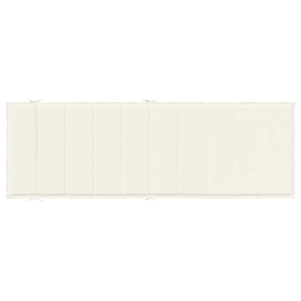 Cuscino per Lettino Prendisole Crema Mélange 186x58x3cm Tessuto 4002478