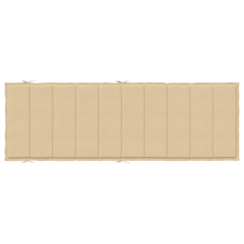 Cuscino per Lettino Prendisole Beige Mélange 186x58x3cm Tessuto 4002479