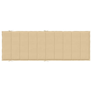 Cuscino per Lettino Prendisole Beige Mélange 186x58x3cm Tessuto 4002479