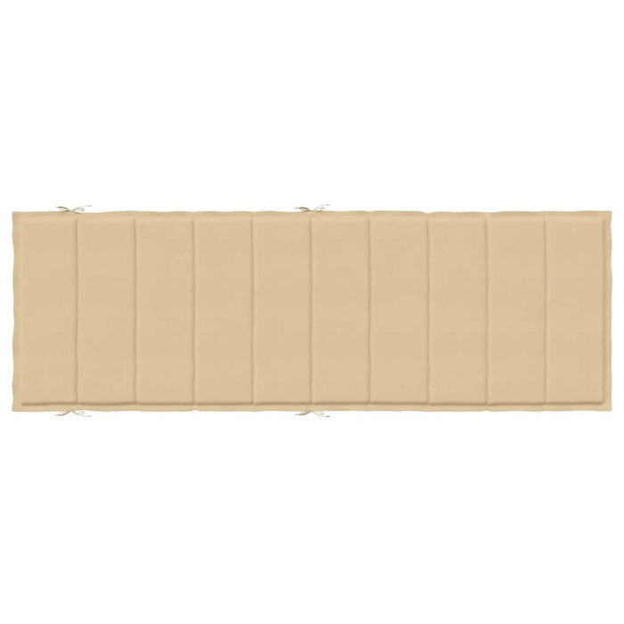 Cuscino per Lettino Prendisole Beige Mélange 186x58x3cm Tessuto 4002479
