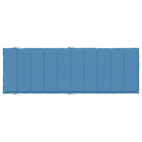 Cuscino per Lettino Prendisole Blu Mélange 186x58x4cm Tessuto 4002480