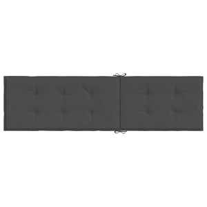 Cuscino per Sdraio Antracite MÃ©lange (75+105)x50x3cm in Tessuto