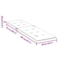 Cuscino per Sdraio Grigio Chiaro Mélange (75+105)x50x3 Tessuto