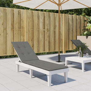 Cuscino per Sdraio Grigio Scuro Mélange (75+105)x50x3 Tessuto 4002488