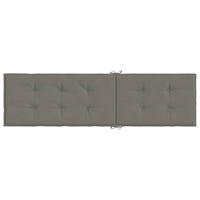 Cuscino per Sdraio Grigio Scuro Mélange (75+105)x50x3 Tessuto 4002488