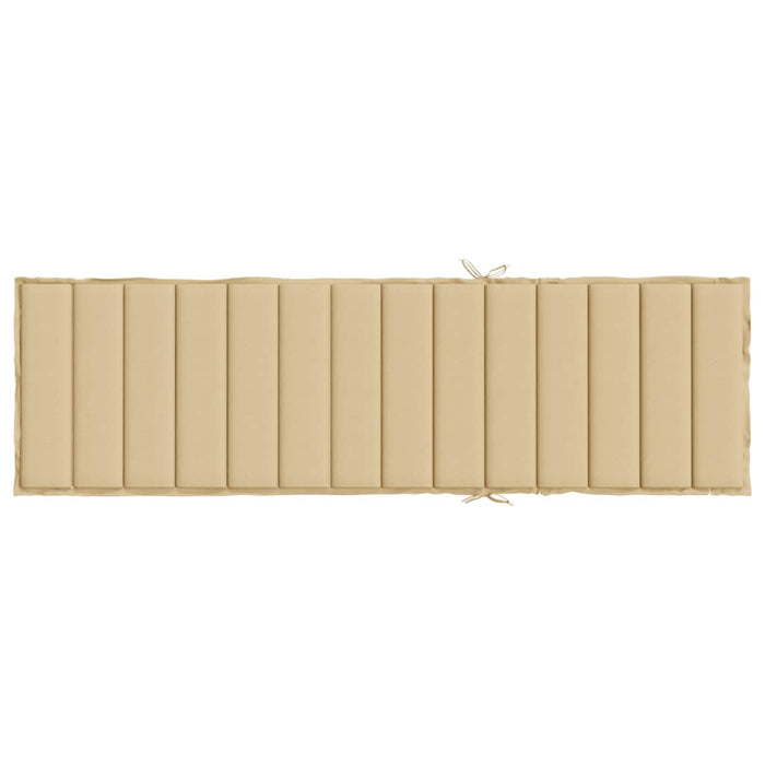 Cuscino per Lettino Prendisole Beige Mélange 200x50x4cm Tessuto 4002501