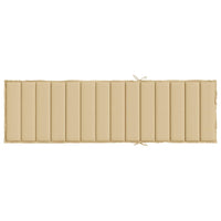 Cuscino per Lettino Prendisole Beige MÃ©lange 200x50x4cm Tessuto