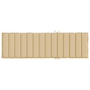 Cuscino per Lettino Prendisole Beige MÃ©lange 200x50x4cm Tessuto