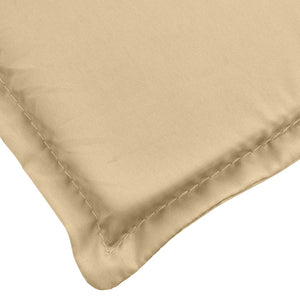 Cuscino per Lettino Prendisole Beige Mélange 200x60x4cm Tessuto 4002512