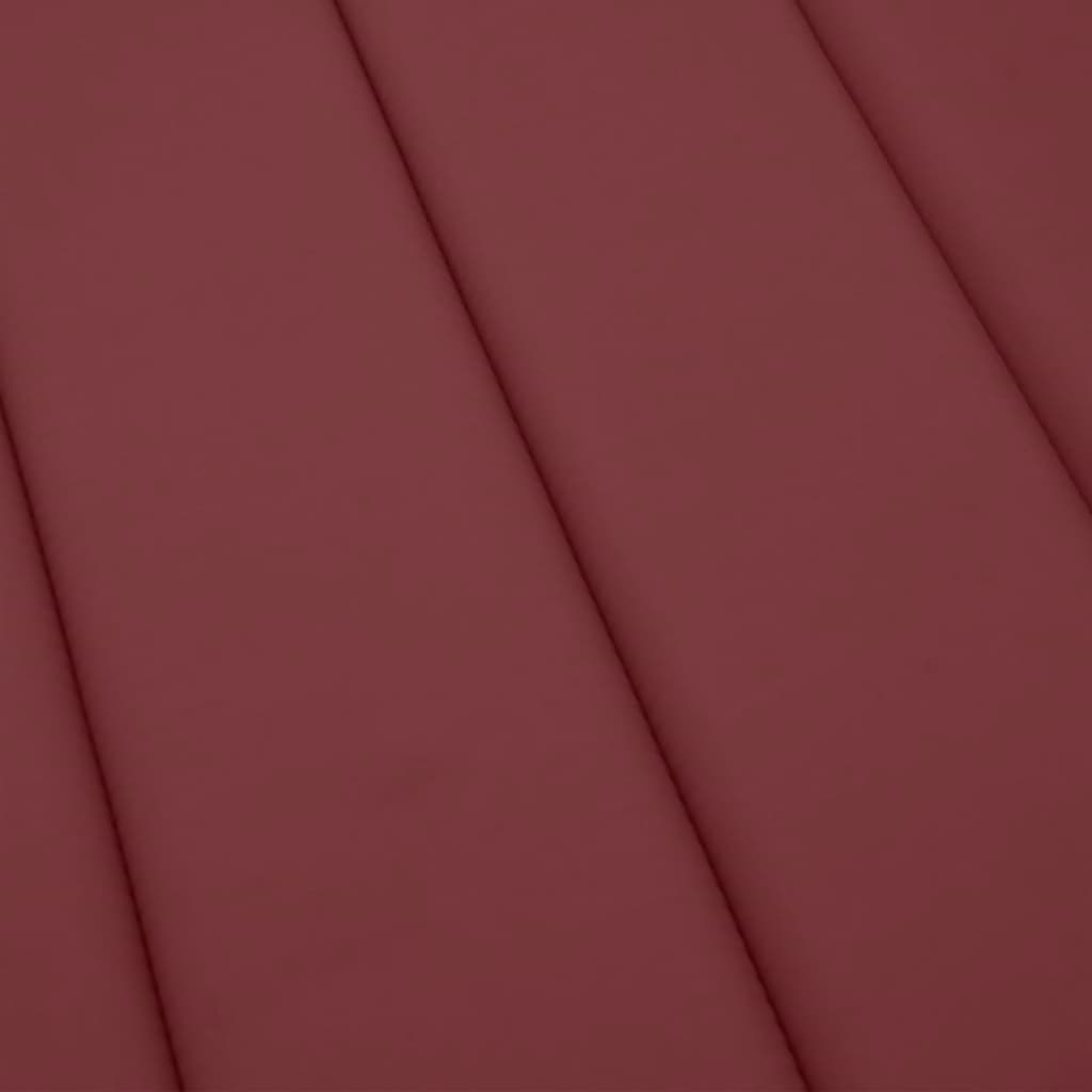 Cuscino per Lettino Prendisole Rosso Vino Mélange 200x70x4cm 4002529