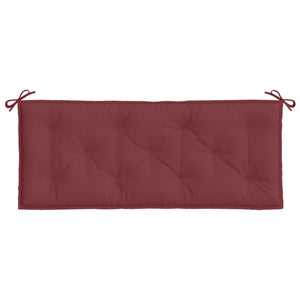 Cuscino Panca Giardino Rosso Vino Mélange 120x50x7cm Tessuto
