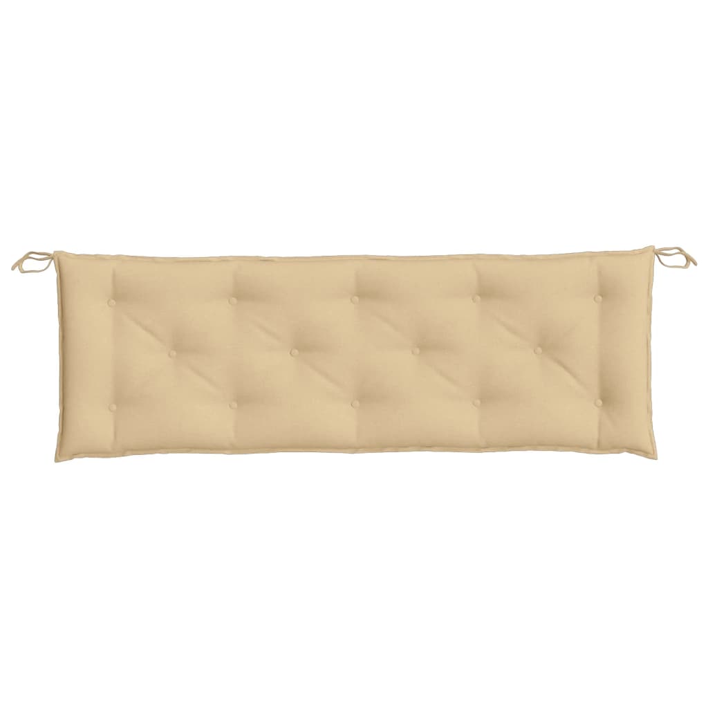 Cuscino Panca da Giardino Beige Mélange 150x50x7 cm in Tessuto