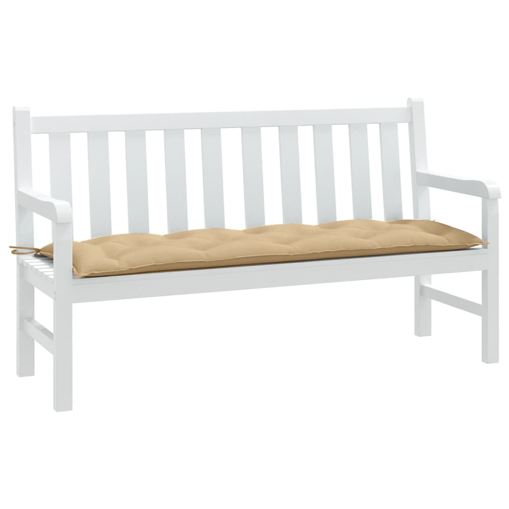 Cuscino Panca da Giardino-Cuscini per panchina da esterno Beige M¨¦lange 150x50x7 cm in Tessuto