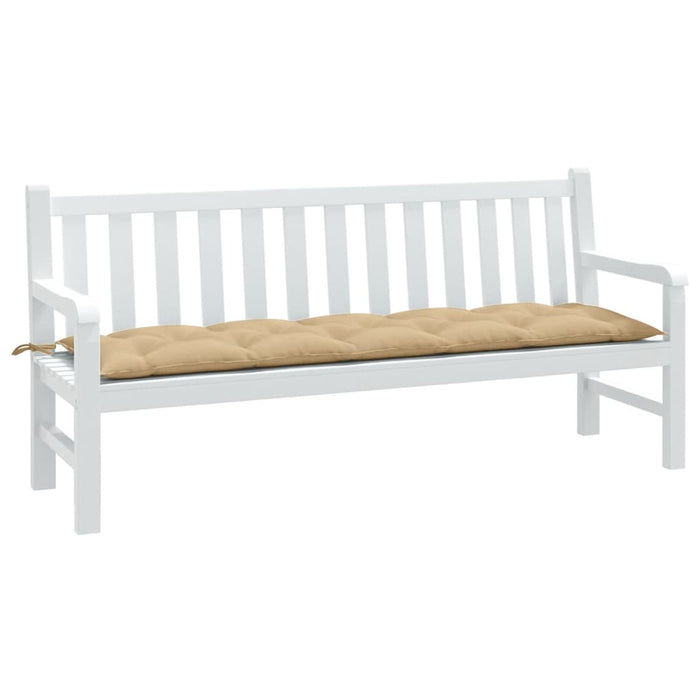Cuscino Panca da Giardino Beige Mélange 180x50x7 cm in Tessuto