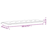 Cuscino Panca Giardino Antracite Mélange 100x50x7cm Tessuto