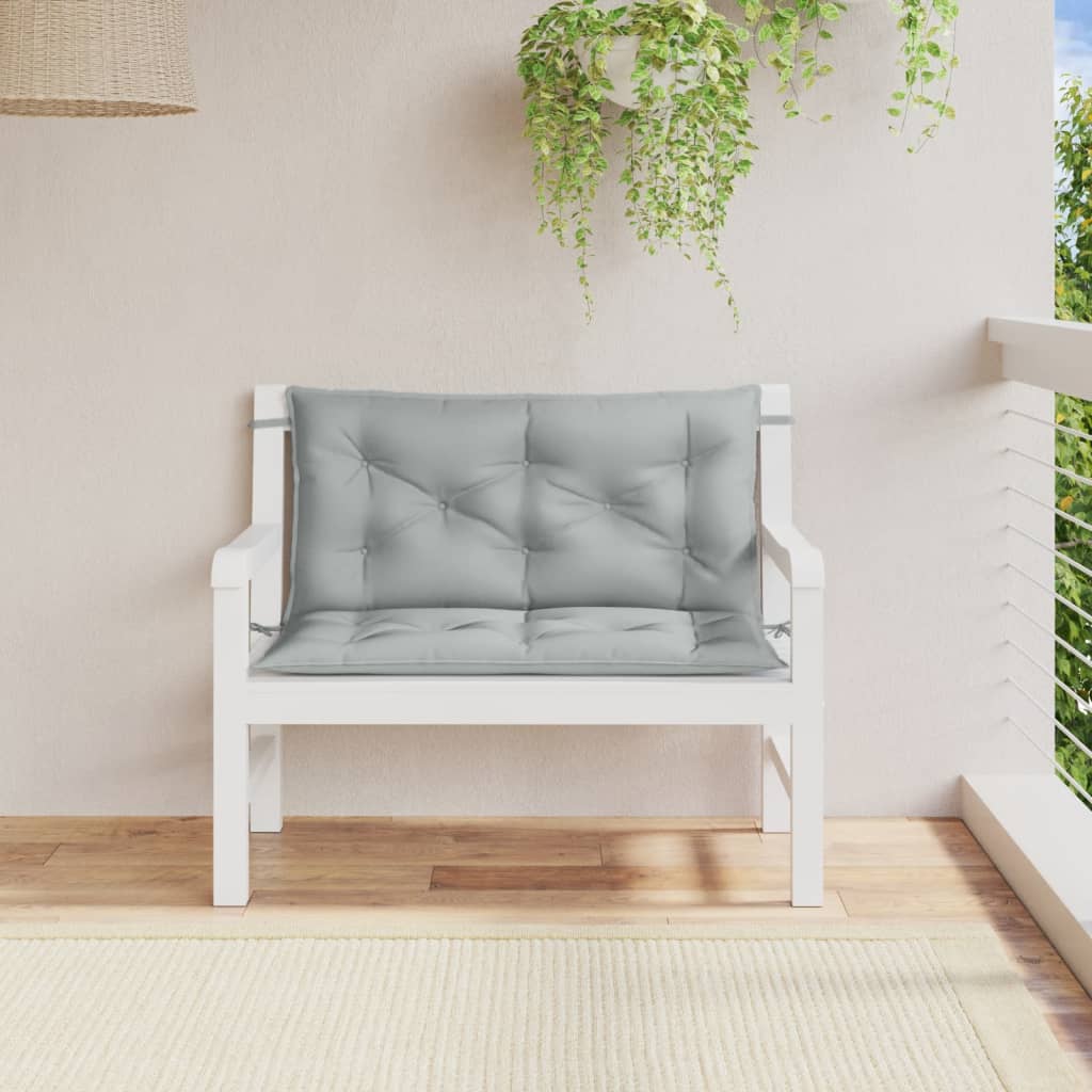 Cuscini Panca Giardino 2pz Grigio Chiaro Mélange 100x50x7 cm 4002586