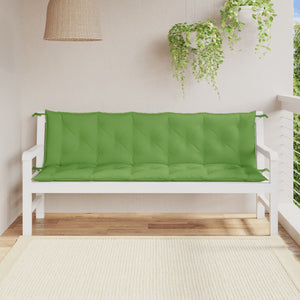 Cuscini Panca Giardino 2pz Verde Mélange 180x50x7 cm Tessuto