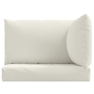 Cuscini per Pallet 3 pz Crema Mélange in Tessuto